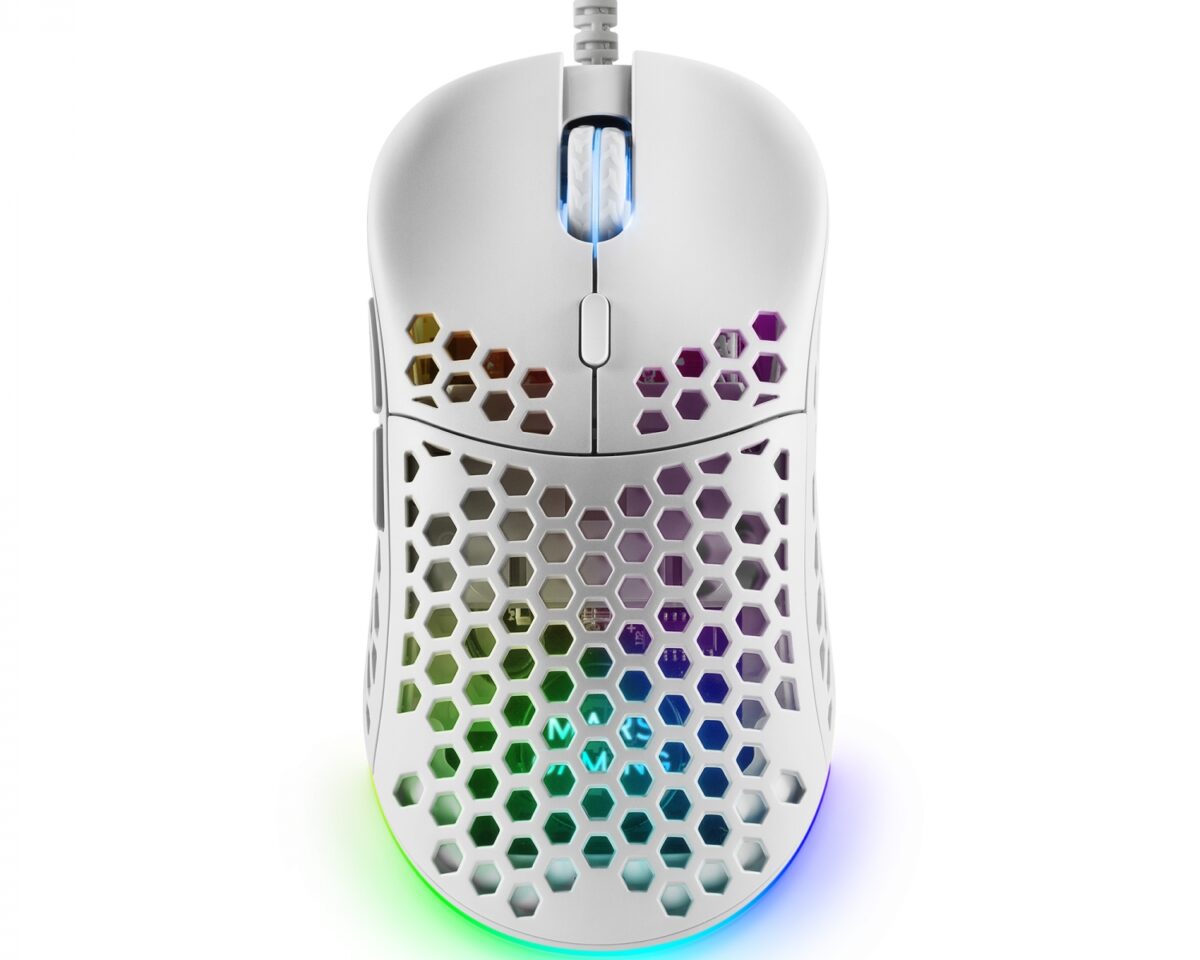 Alternative view of Ratón Mars Gaming RGB USB-A 12800dpi Blanco (MM55W)