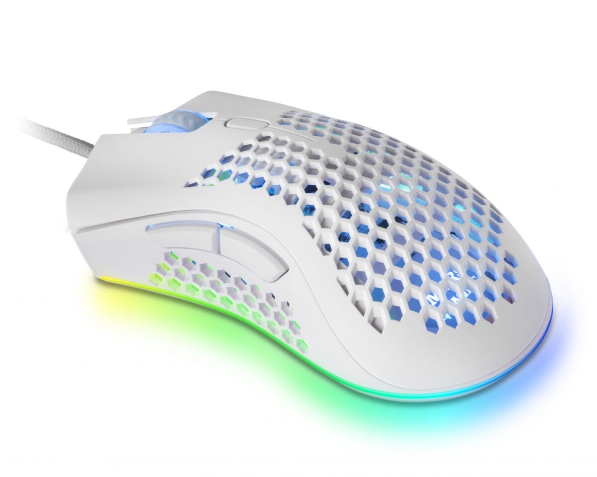 Alternative view of Ratón Mars Gaming Óptico RGB USB 32000dpi Blanco(MMEXW)