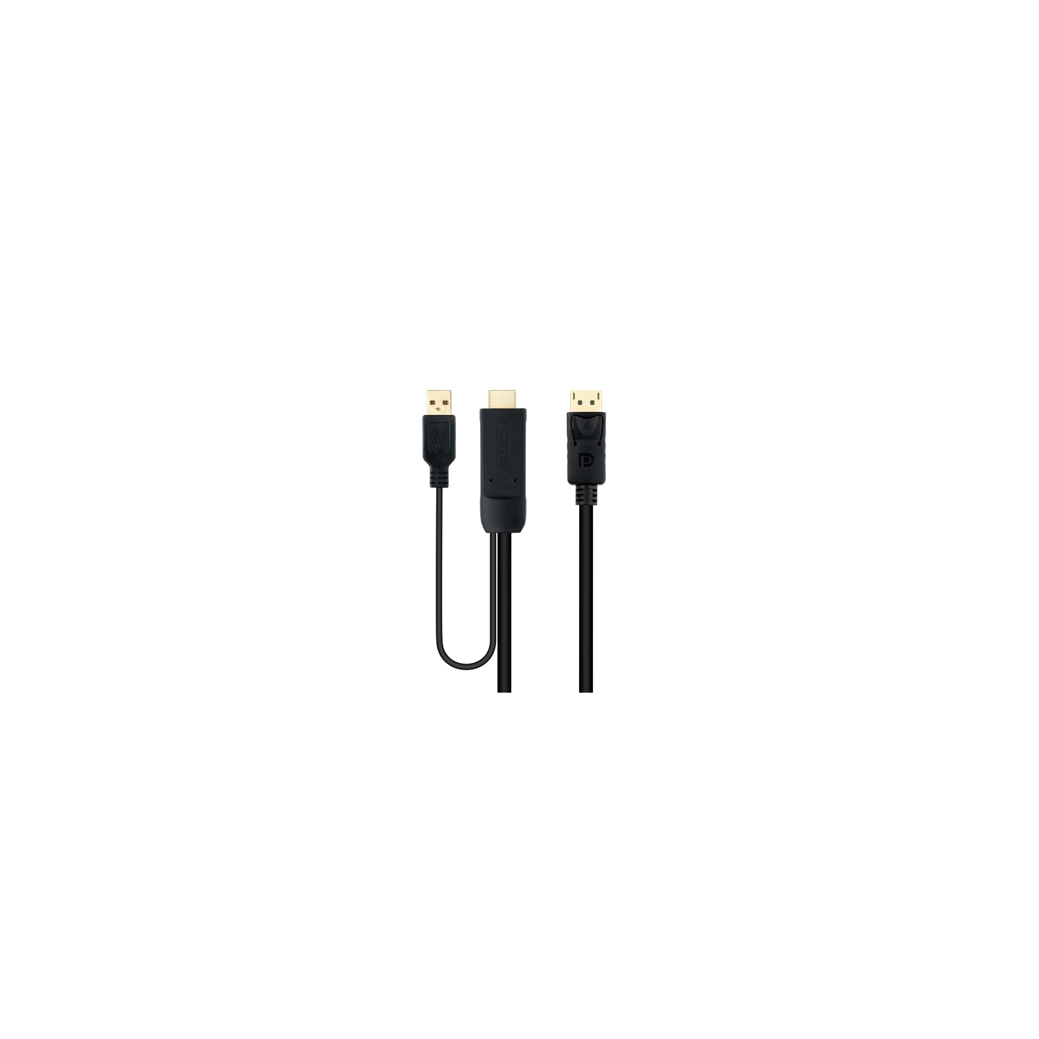 Nanocable USB-A/HDMI/M a DP/M 1.8m Negro (10.15.4352) - Imagen 3