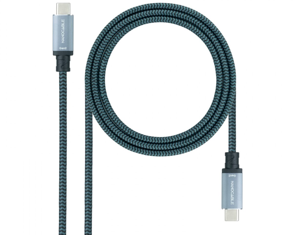 Alternative view of Nanocable USB-C/M a USB-C/M 0.5m G/N (10.01.4100-COMB)