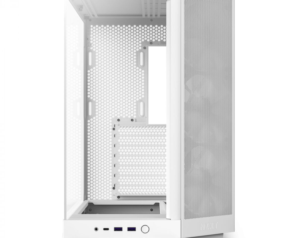Alternative view of Caja NZXT H6 Flow RGB ATX mATX Blanca (CC-H61FW-R1)