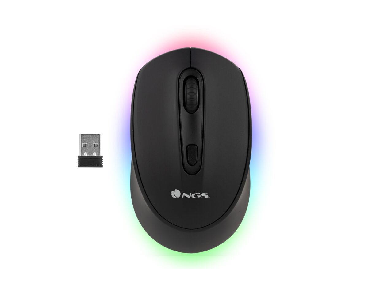 Alternative view of Ratón Gaming NGS Óptico RF BT 2400dpi Negro (SMOG-RB)
