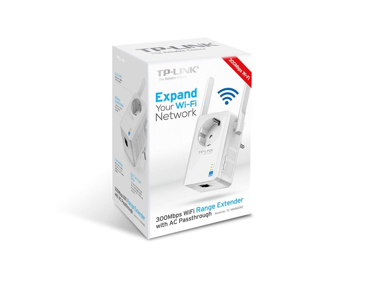 Alternative view of Repetidor TP-Link WiFi 4 Ethernet Blanco (TL-WA860RE)