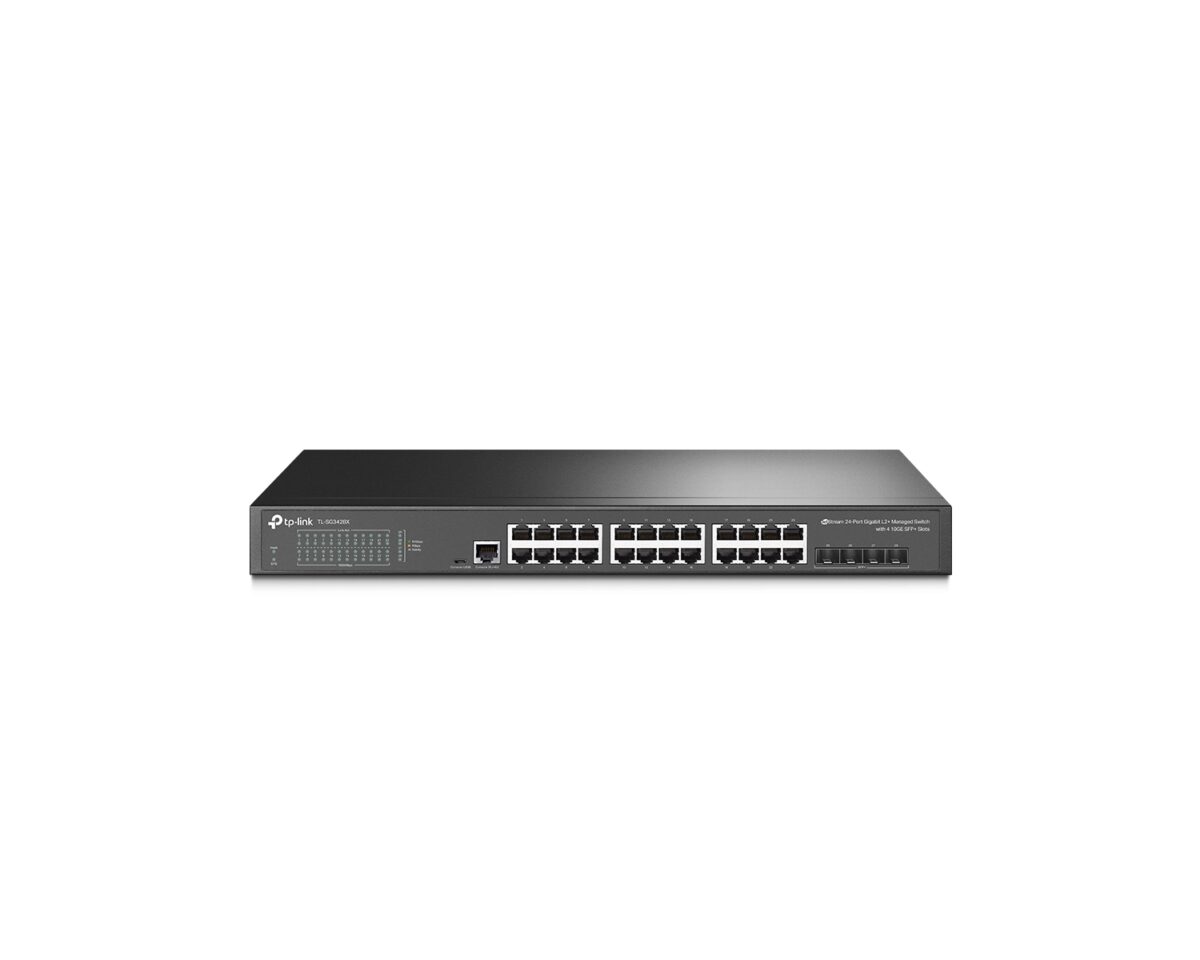 Alternative view of Switch TP-Link 24xRJ45 4xSFP+ Rack Negro (TL-SG3428X)