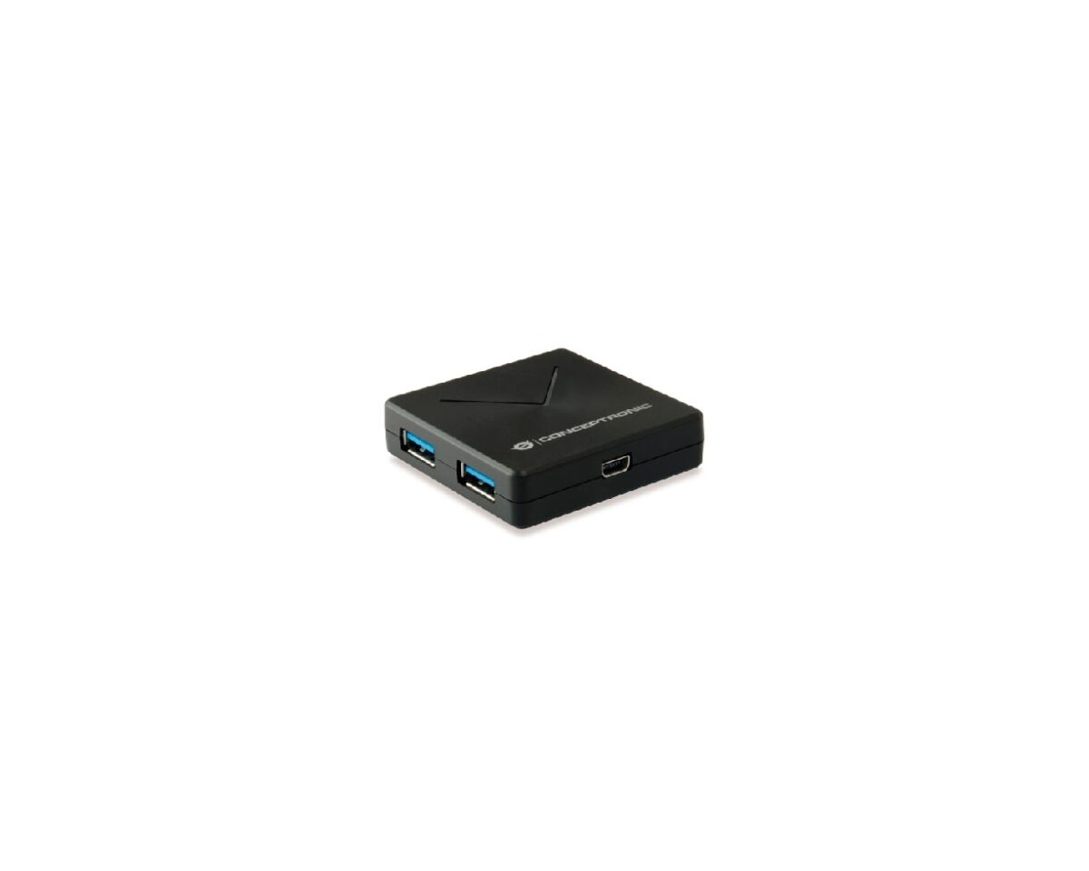 Alternative view of Hub CONCEPTRONIC 4xUSB 3.0 Negro (HUBBIES02B)