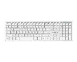 Teclado NILOX QWERTY Bluetooth Blanco (NXKBW01S)