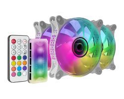 Ventilador Mars Gaming 120mm ARGB Kit3 Blanco(MF3DKITW)