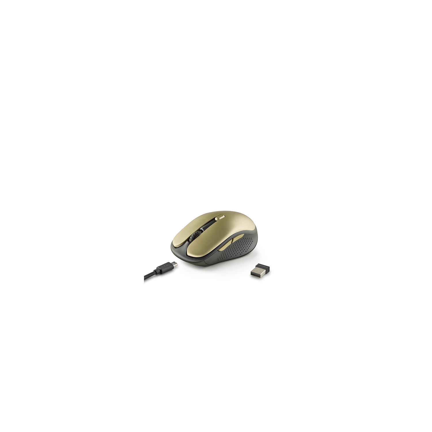 Ratón NGS Óptico RF 2.4GHz 1600dpi Dorado (EVORUSTGOLD) - Imagen 3
