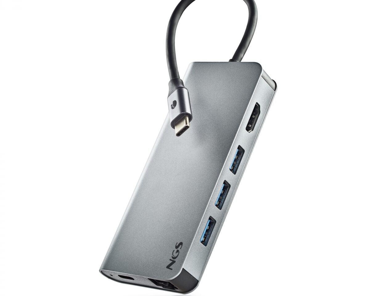 Alternative view of Docking NGS 8en1 USB-C Aluminio (WONDERDOCK8)