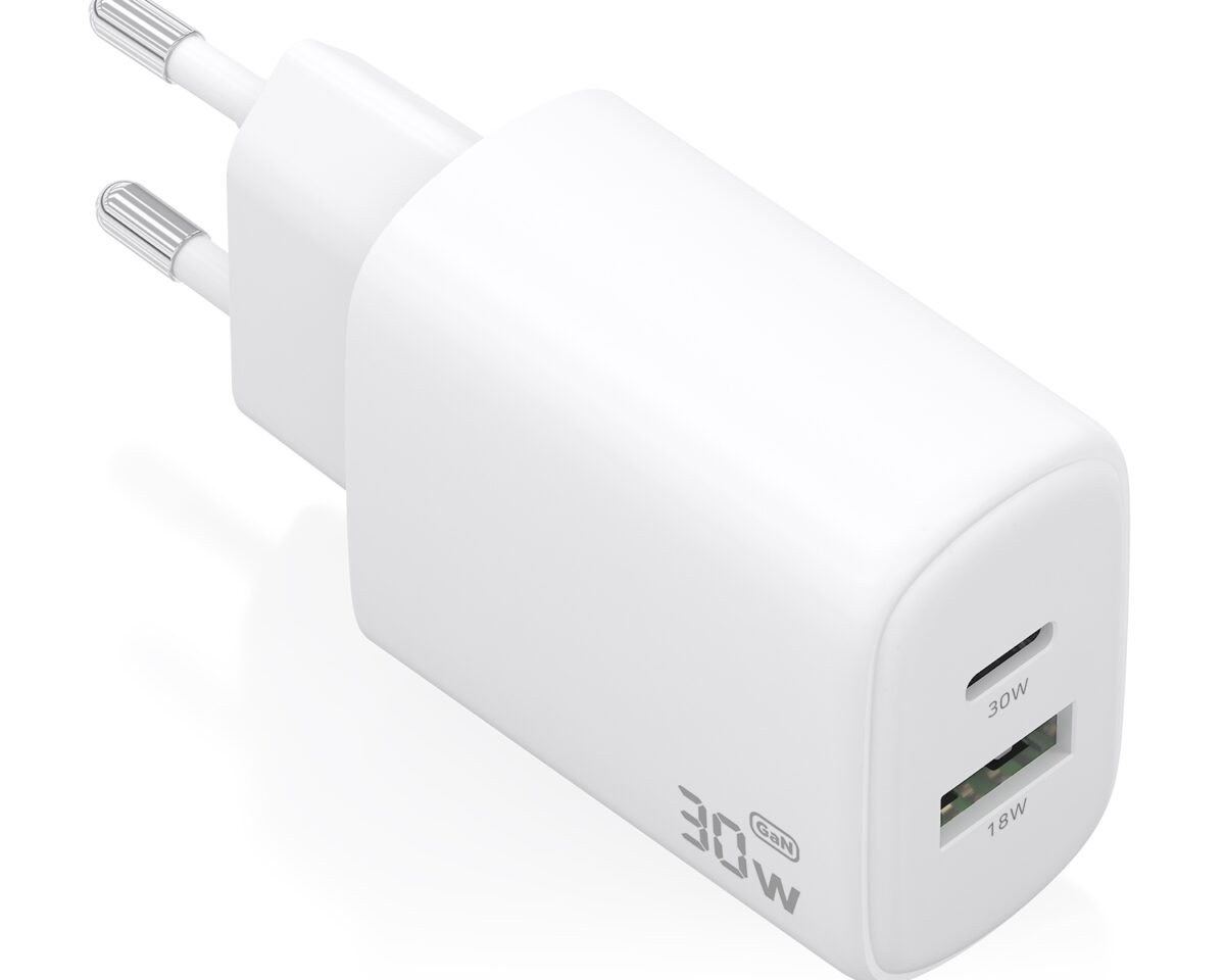 Alternative view of Cargador de Pared AISENS USB-A/C 30W Blanco (A110-0977)