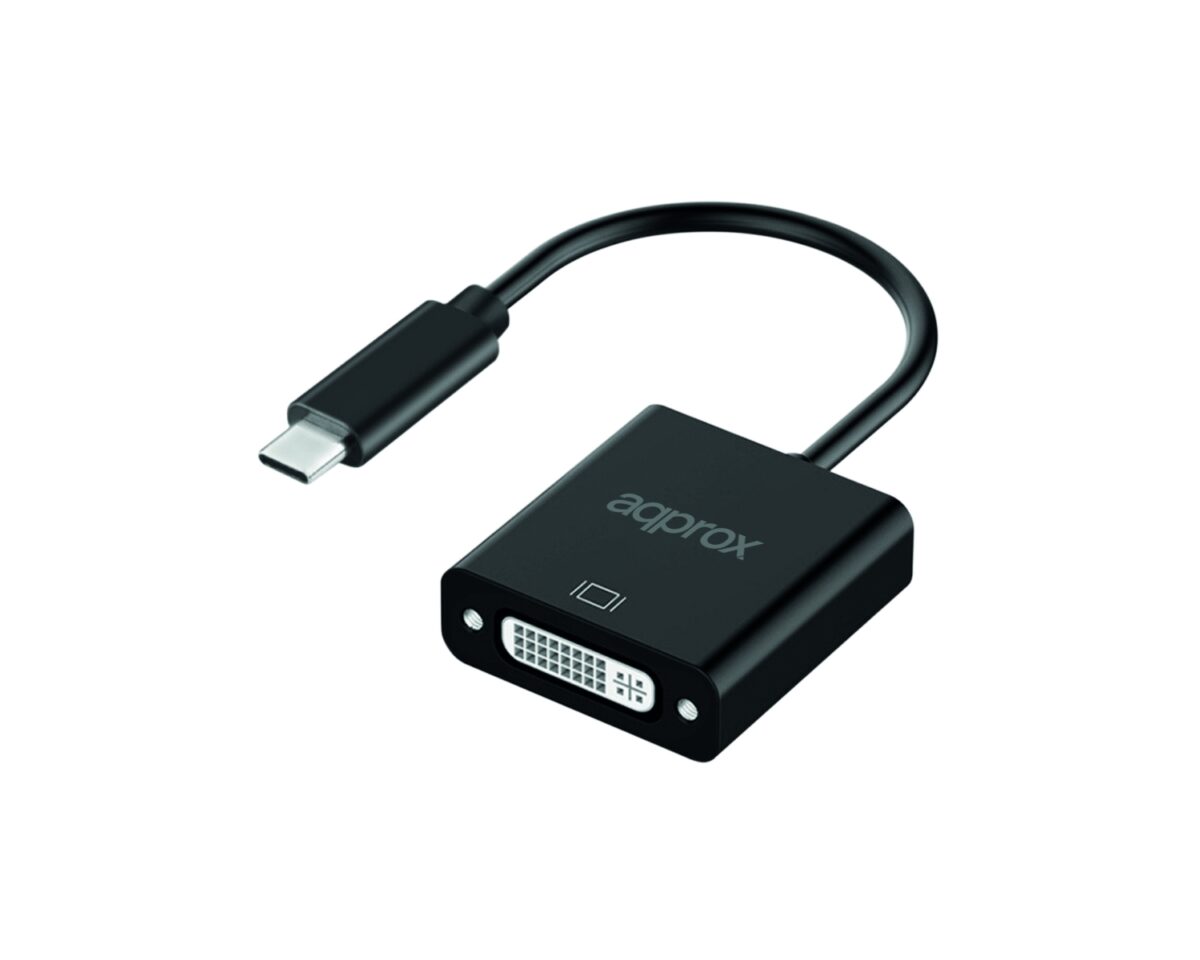 Alternative view of Adaptador Approx USB-C/M a DVI/H 13cm Negro (APPC51)