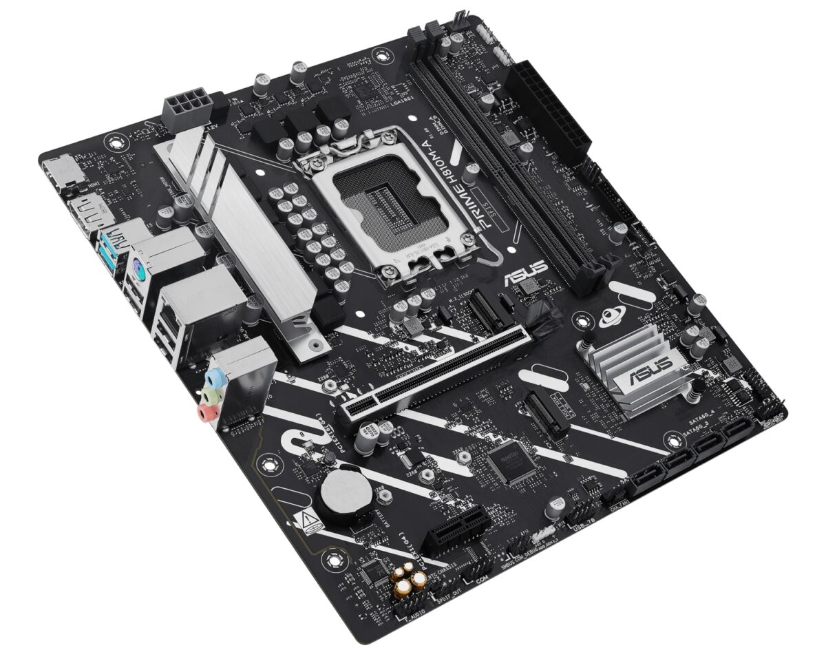 Alternative view of ASUS PRIME H810M-A-CSM: (1851) 2DDR5 HDMI DP RJ45 mATX