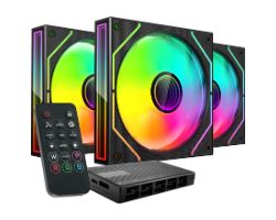 Ventilador Mars Gaming ARGB Kit 3 Negro (MF3DPROKIT)