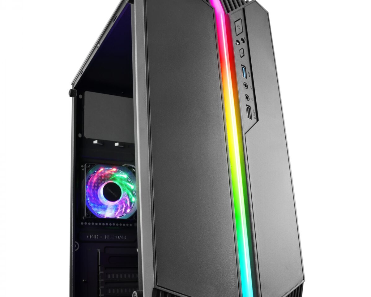 Alternative view of Caja Compacta Mars Gaming ARGB S/F mATX Negra (MCS1)