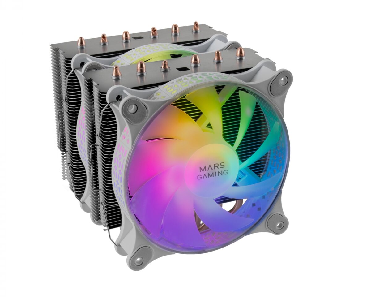 Alternative view of Ventilador Mars Gaming 300W Dual ARGB Blanco (MCPUXTW)