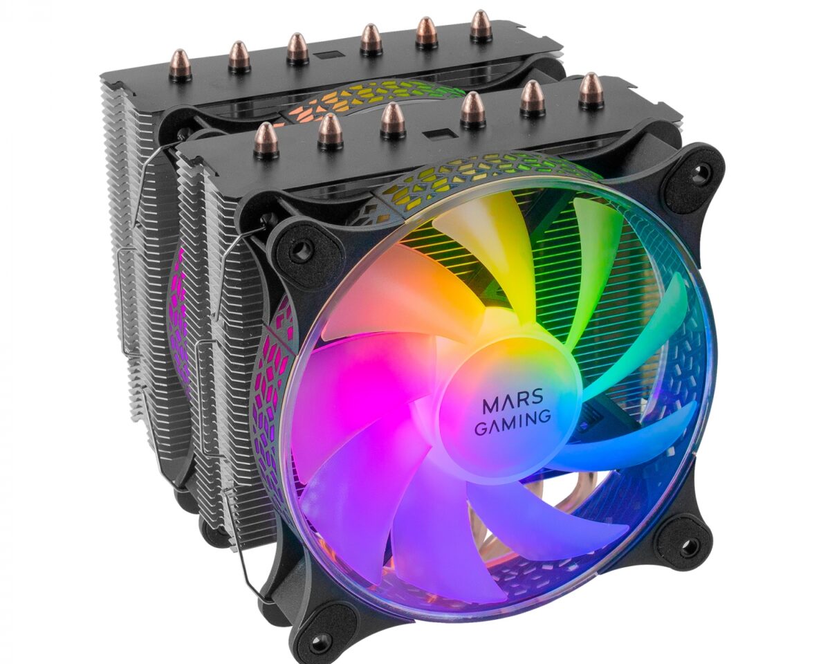 Alternative view of Ventilador CPU Mars Gaming Dual ARGB Negro (MCPUXT)