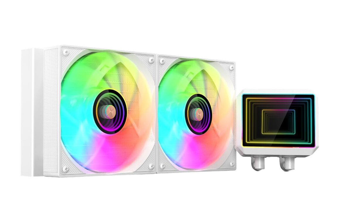 Alternative view of Ref. Líq. Mars Gaming AIO ARGB 2x12cm Blanco(MLTWO240W)