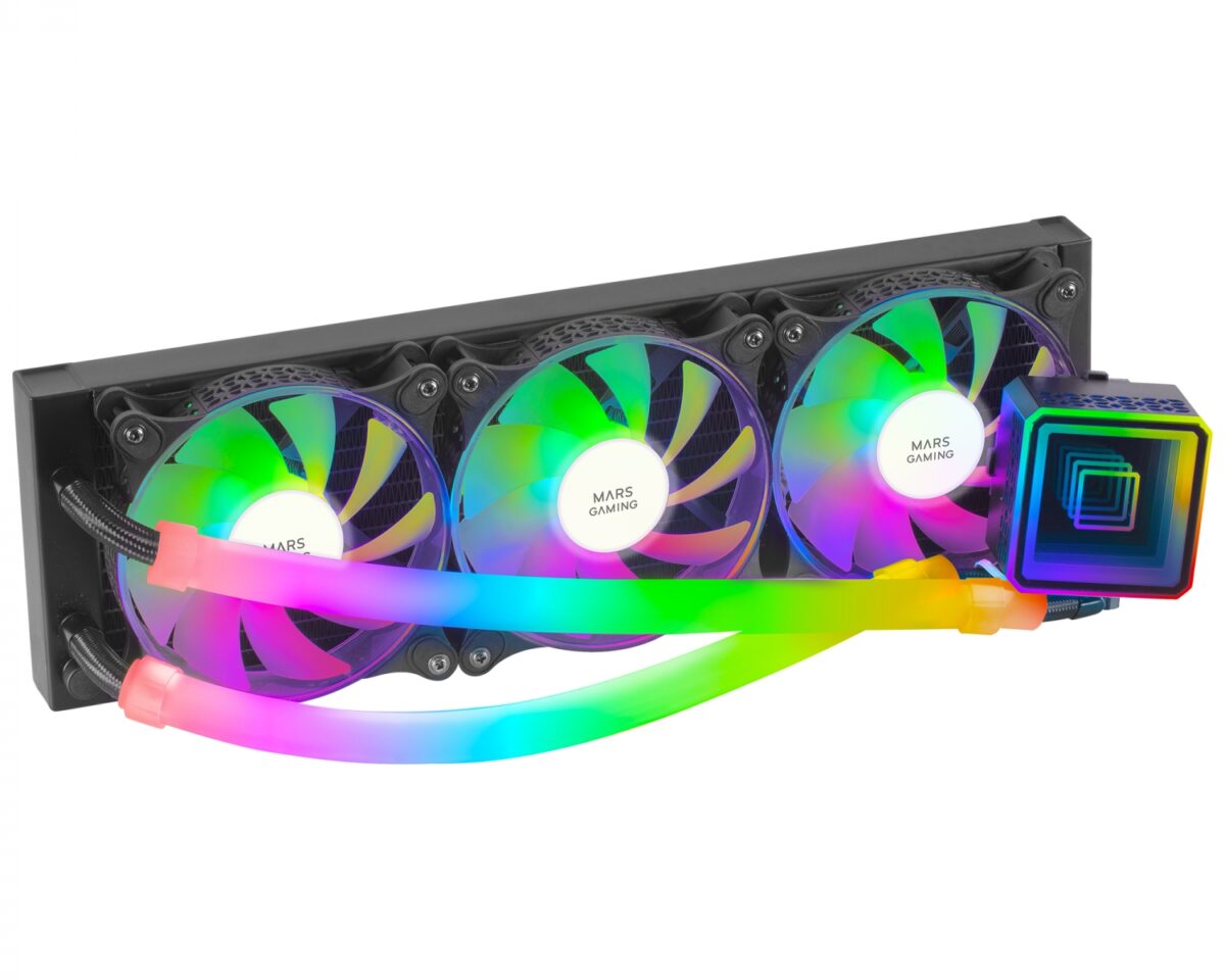 Alternative view of Ref. Líq. CPU Mars Gaming 650W ARGB Negra (MLULTRA360)