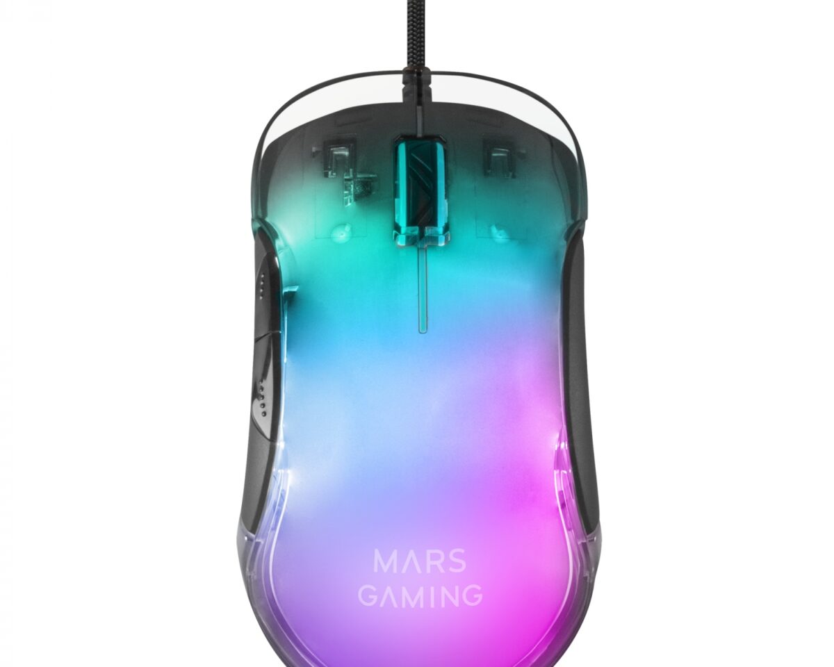 Alternative view of Ratón Mars Gaming Óptico 12800dpi Espejo Negro (MMGLOW)