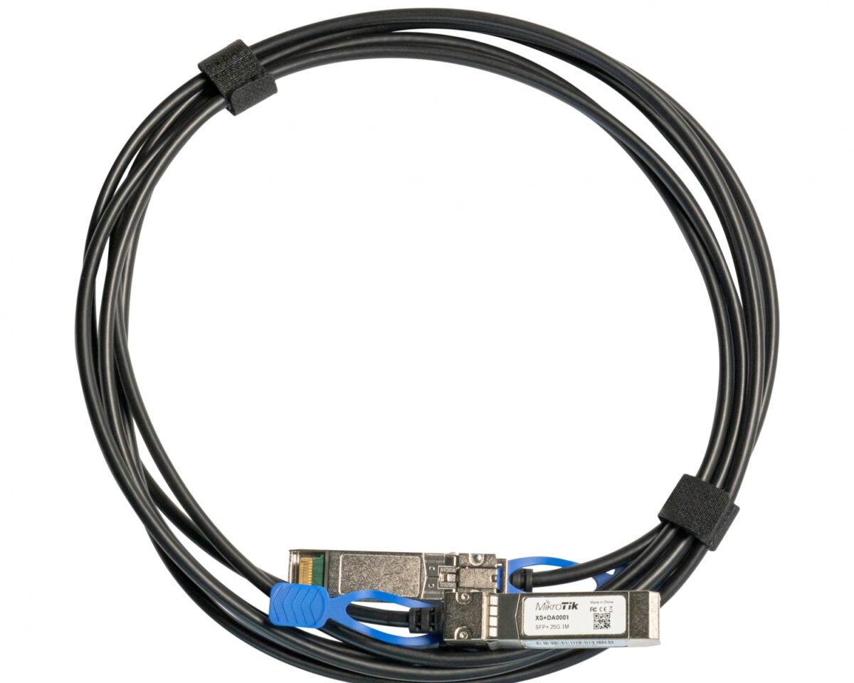 Alternative view of Cable Mikrotik SFP SFP+ SFP28 1m Negro (XS+DA0001)
