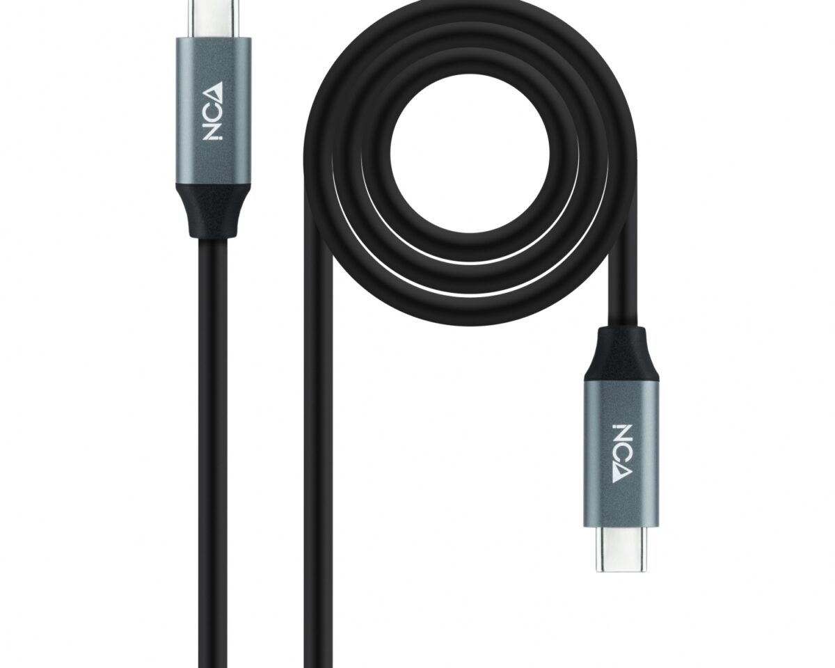 Alternative view of Nanocable USB-C/M a USB-C/M 3m Gris/Negro (10.01.4303)