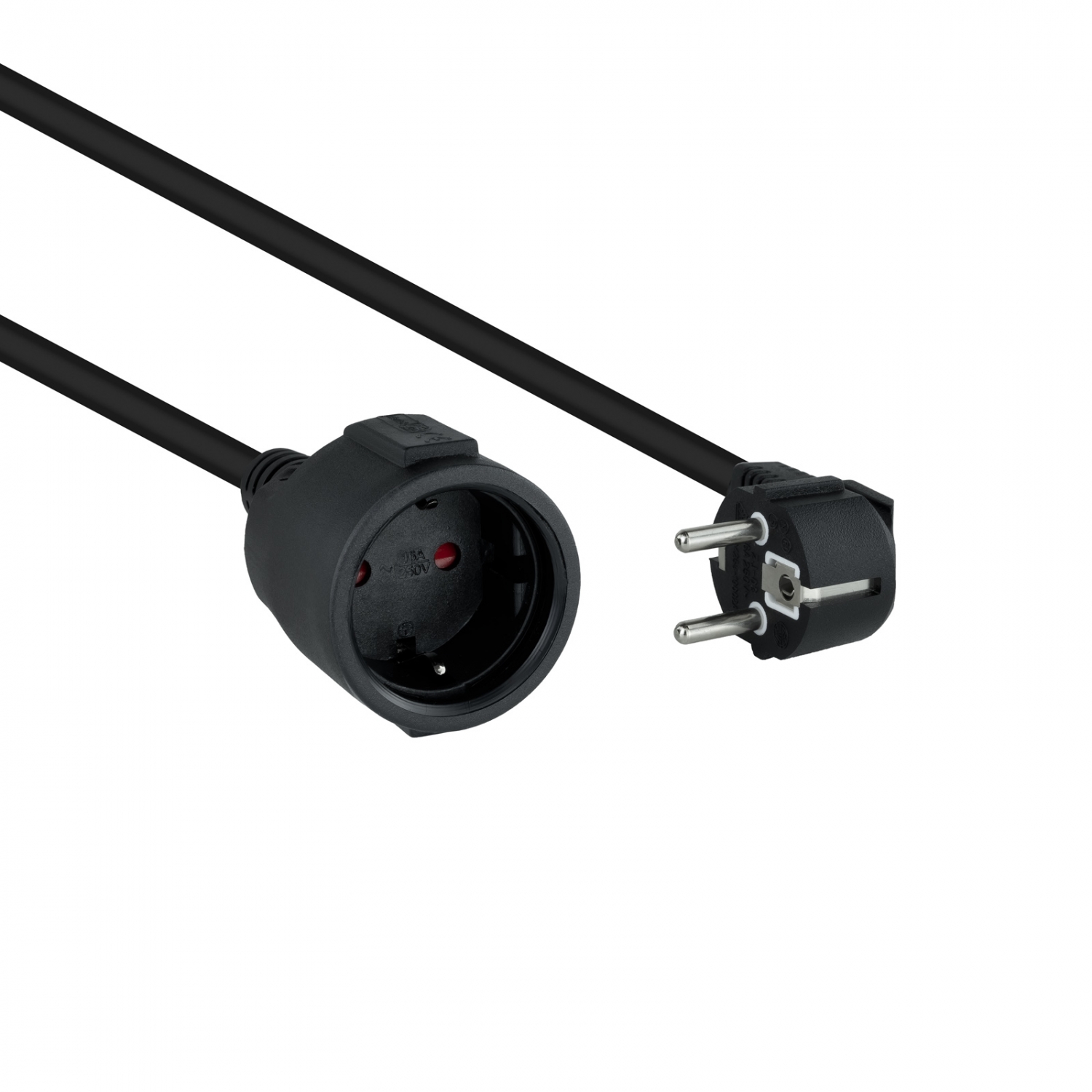 Nanocable Schuko/H a Schuko/M 10m Negro (10.22.0610-BK) - Imagen 2