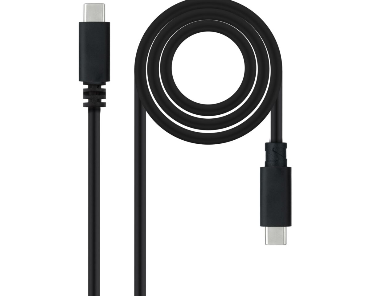Alternative view of Nanocable USB-C/M a USB-C/M 1.5m Negro(10.01.2301-L150)
