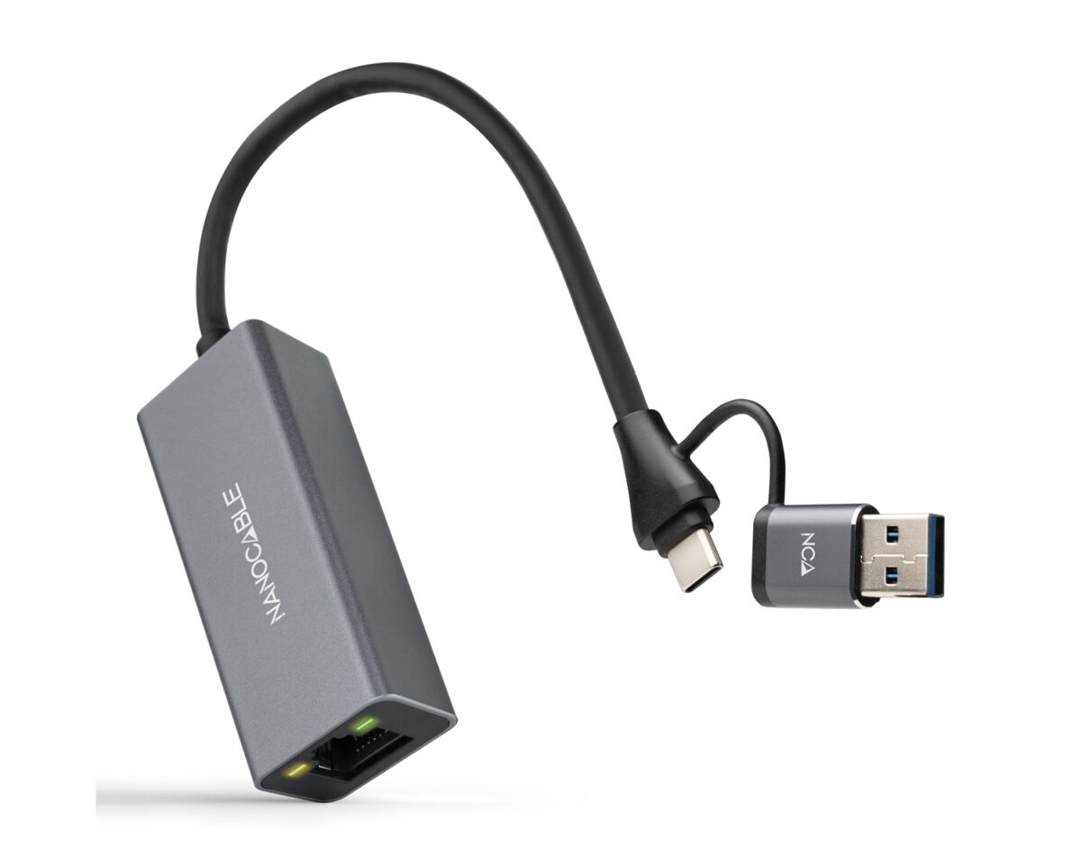 Alternative view of Conversor Nanocable USB-A+USB-C/M a RJ45 (10.03.0411)