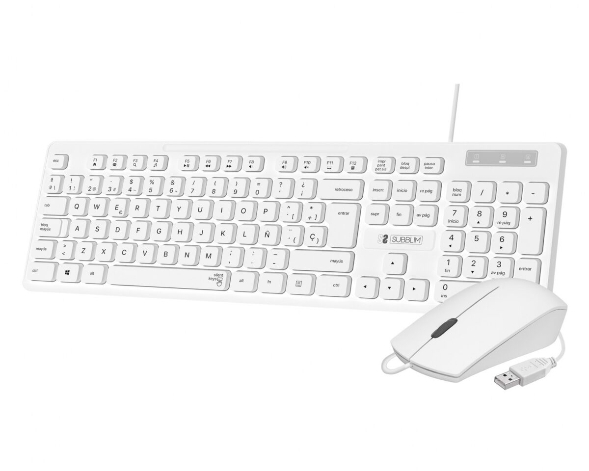 Alternative view of T+Ratón SUBBLIM Business USB-A Blanco (SUBKBC-CSSK02)