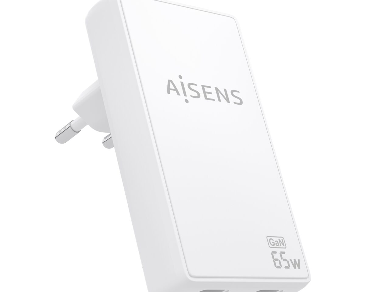 Alternative view of Cargador Pared AISENS GaN 65W 2xUSB-C (ASCH-65W2P077-W)