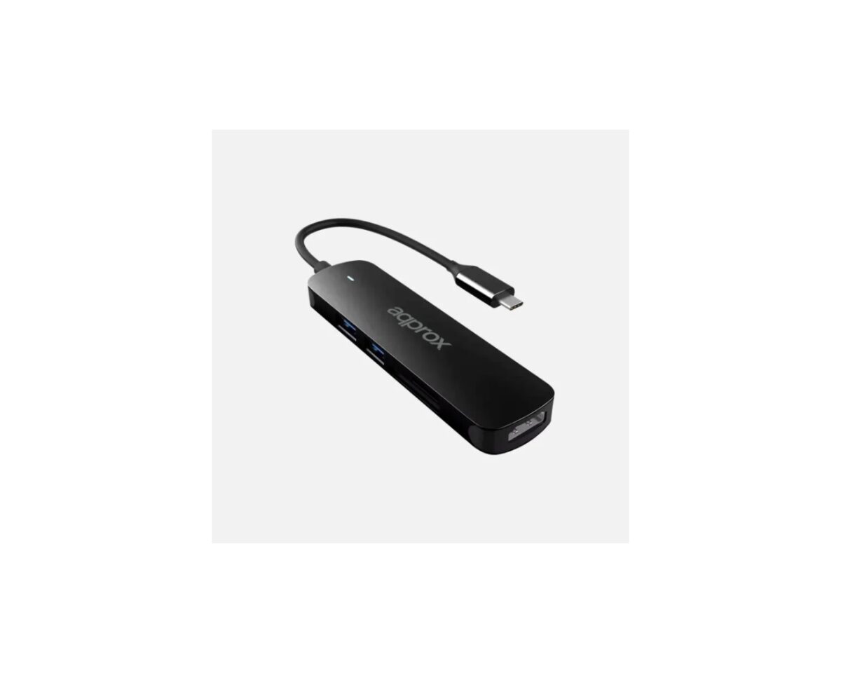 Alternative view of Adaptador Approx USB-C a 2xUSB 3.0/HDMI/Lector (APPC45)