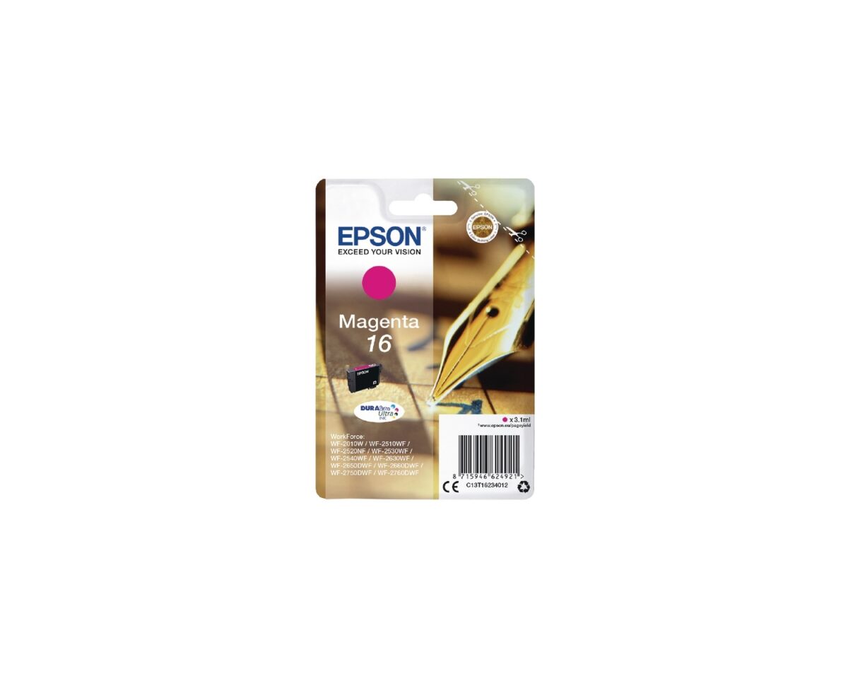 Alternative view of Tinta Epson 16 T1623 Magenta 3.1ml (C13T16234012)