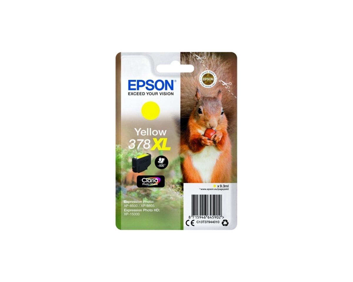 Alternative view of Tinta Epson 378XL Amarillo Claria Photo (C13T37944010)