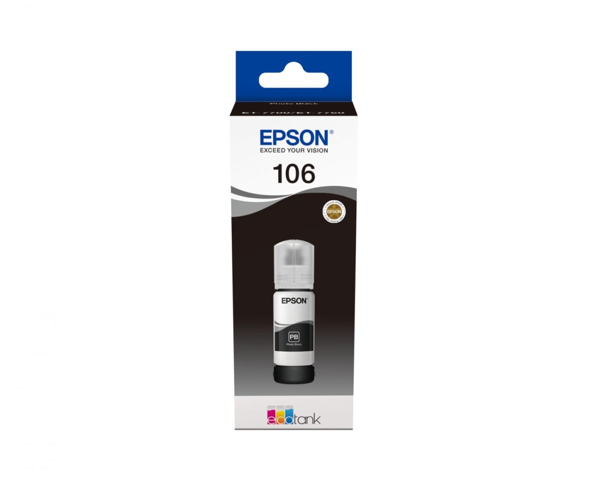 Alternative view of Tinta Epson EcoTank 106 Negro 70ml (C13T00R140)