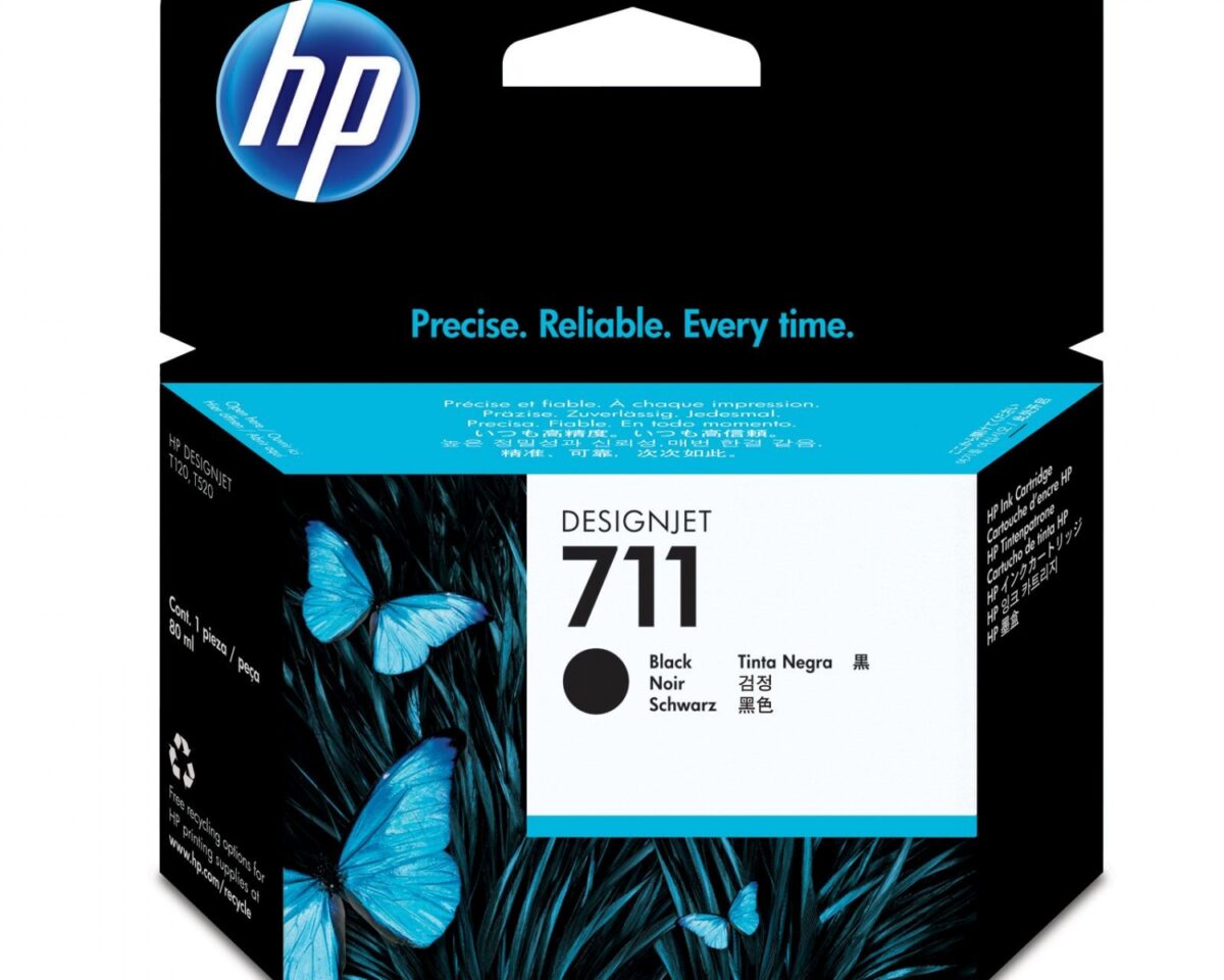 Alternative view of Tinta HP DesignJet 711 Negro 80ml (CZ133A)