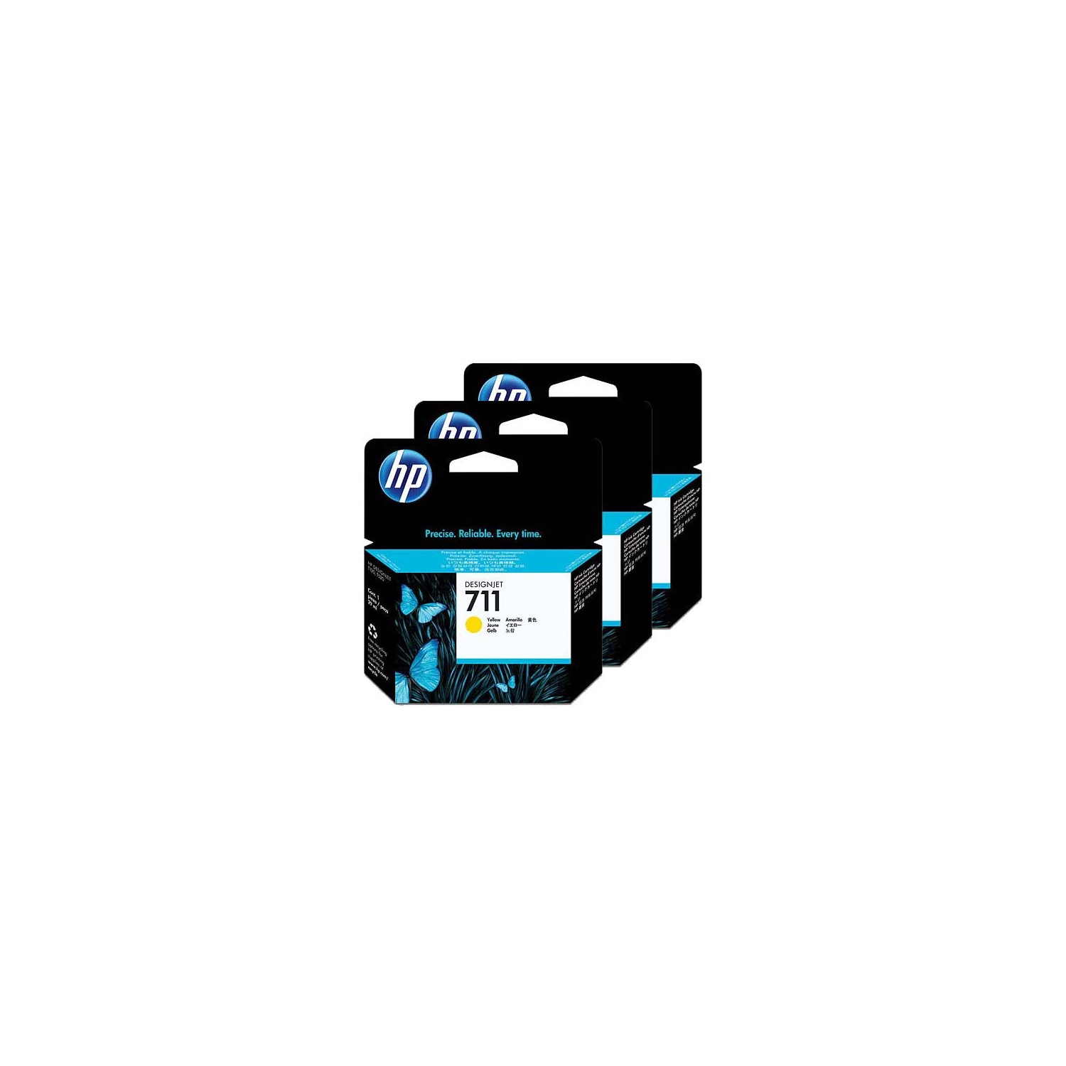 Tinta HP DesignJet 711 Amarillo Pack 3 29ml (CZ136A) - Imagen 2