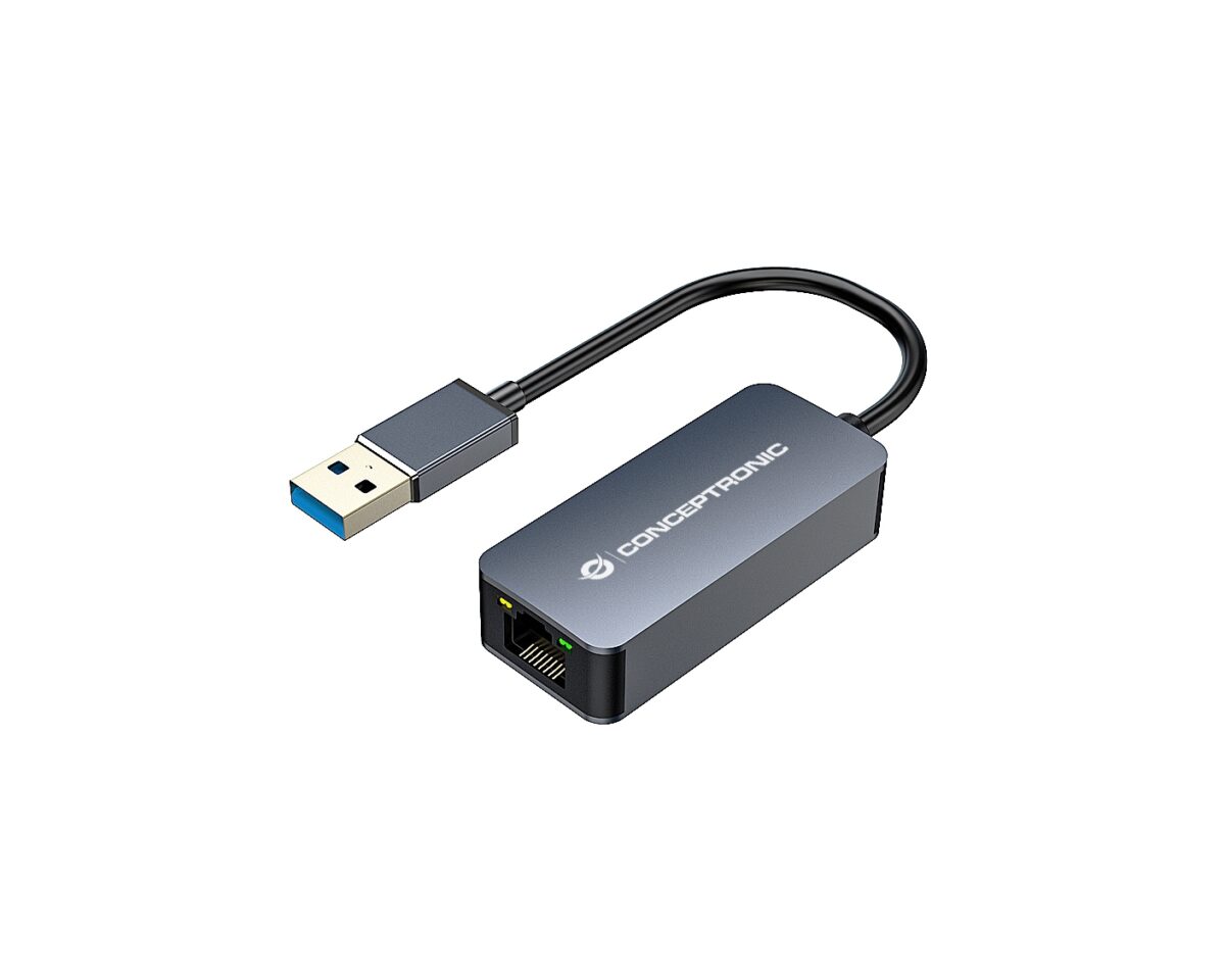 Alternative view of Adaptador CONCEPTONIC USB-A 3.0 a RJ45 Gris (ABBY12G)