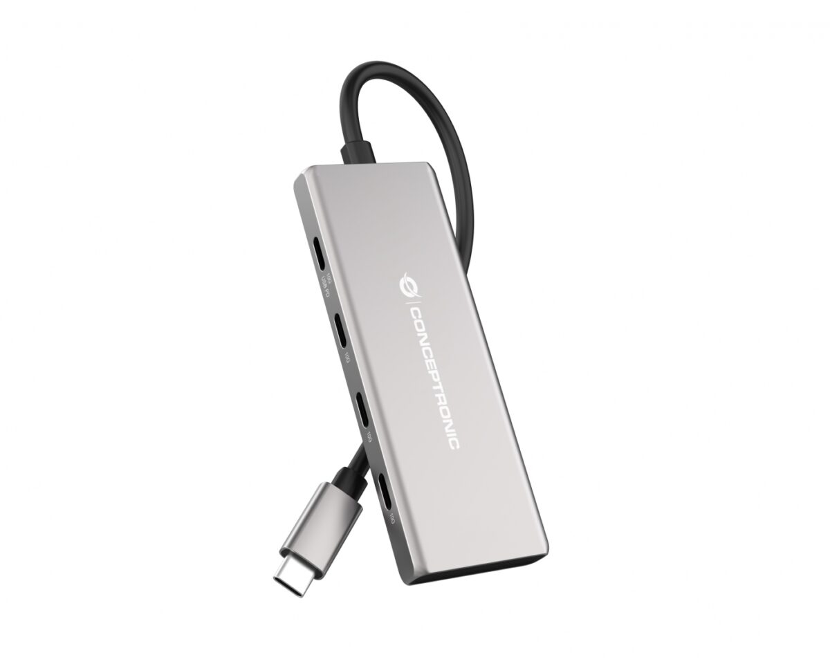 Alternative view of Hub CONCEPTRONIC USB-C a 4xUSB-C/3xUBC-A (HUBBIES17G)