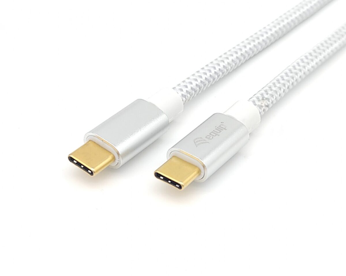 Alternative view of Cable EQUIP USB-C/M a USB-C/M 0.5m 100W Blanco (128355)