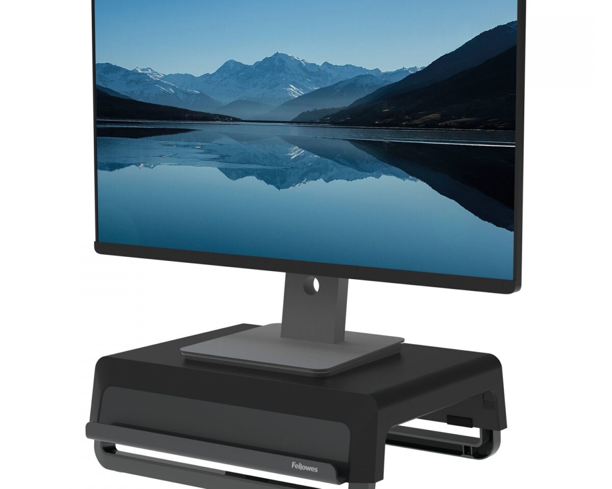 Alternative view of Soporte Elevador Fellowes Monitor Negro (100016560)