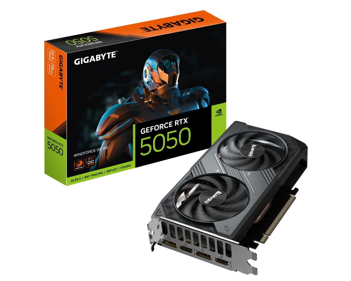 GIGABYTE GeForce RTX 5050 WINDFORCE OC 8G Tarjeta Gráfica - 8GB GDDR6, 128bit, PCI-E 5.0, 2587MHz Frecuencia del núcleo, 2 x DP, 2 x HDMI, NVIDIA DL