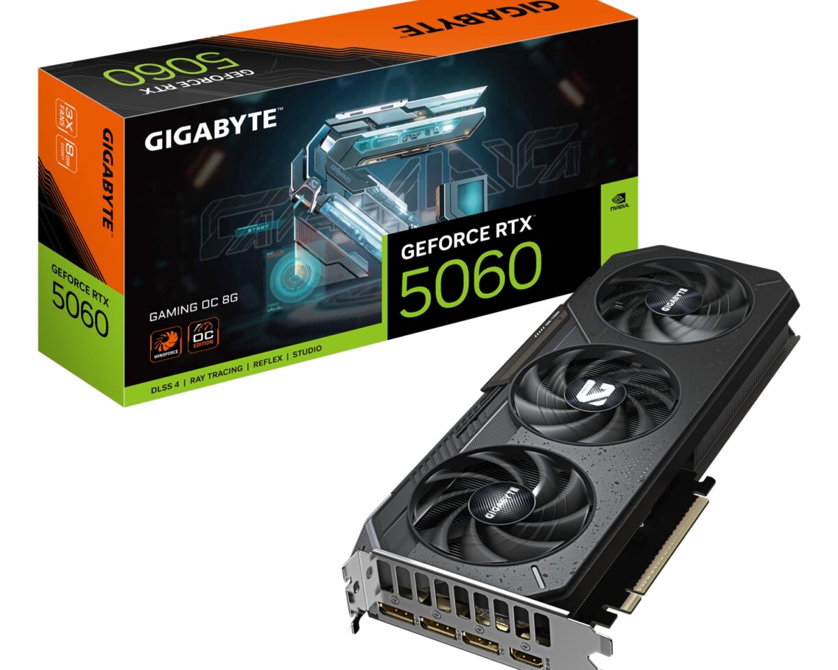 GIGABYTE GeForce RTX 5060 GAMING OC 8G Tarjeta Gráfica - 8GB GDDR7, 128bit, PCI-E 5.0, 2595 MHz Frecuencia del núcleo, 3 x DisplayPort, 1 x HDMI, GV
