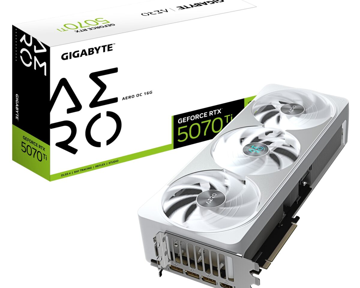GIGABYTE GeForce RTX 5070 Ti AERO OC 16G Tarjeta Gráfica - 16GB GDDR7, 256 bits, PCI-E 5.0, XXXX MHz Core Clock, 3 x DP 2.1a, 1 x HDMI 2.1b, NVIDIA D