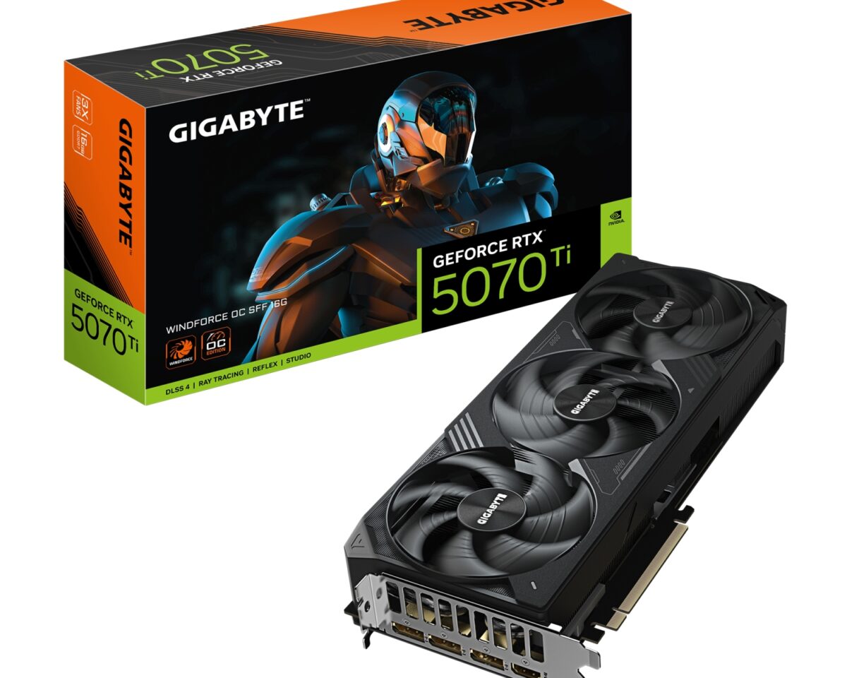 GIGABYTE GeForce RTX 5070 Ti WINDFORCE OC SFF 16G Tarjeta Gráfica - 16GB GDDR7, 256 bits, PCI-E 5.0, XXXX MHz Core Clock, 3 x DP 2.1a, 1 x HDMI 2.1b,