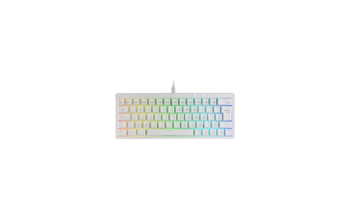 Alternative view of Teclado Mars Gaming RGB USB-C Blanco (MKMINIPROWBES)