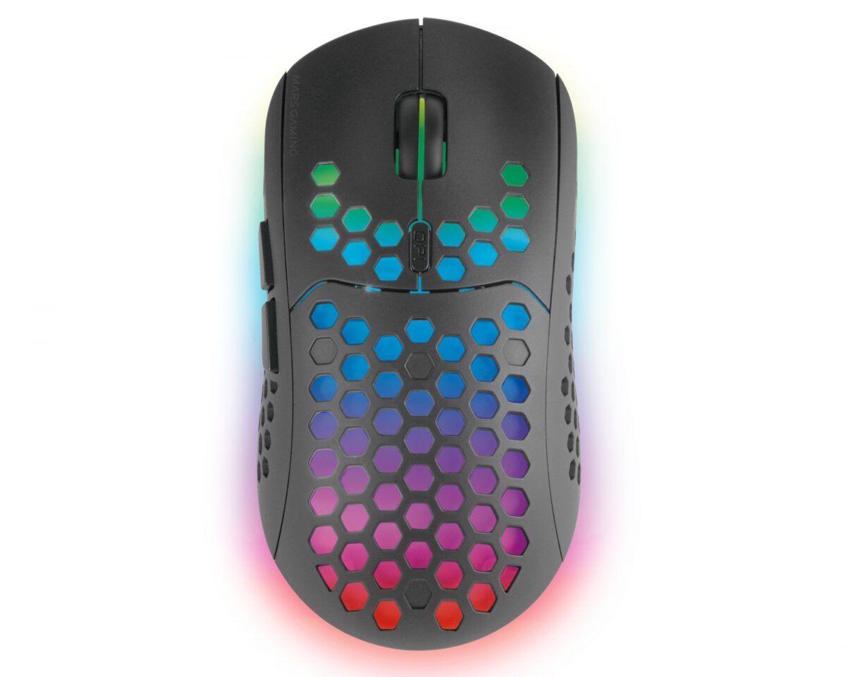 Alternative view of Ratón Mars Gaming RGB RF 2.4GHz 3200dpi Negro (MMW3)