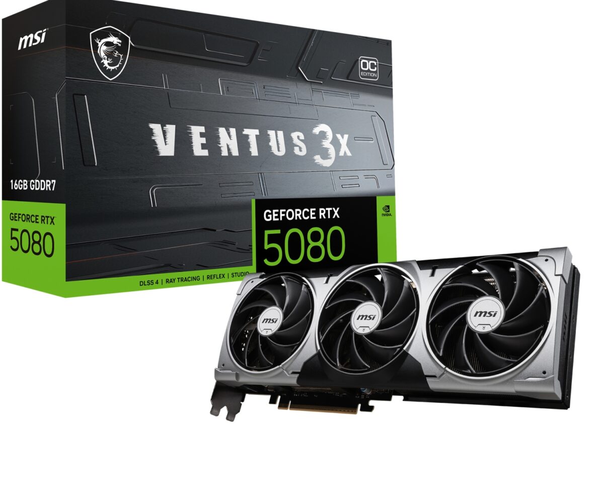MSI VENTUS GeForce RTX5080 16G 3X OC NVIDIA GeForce RTX 5080 16 GB GDDR7