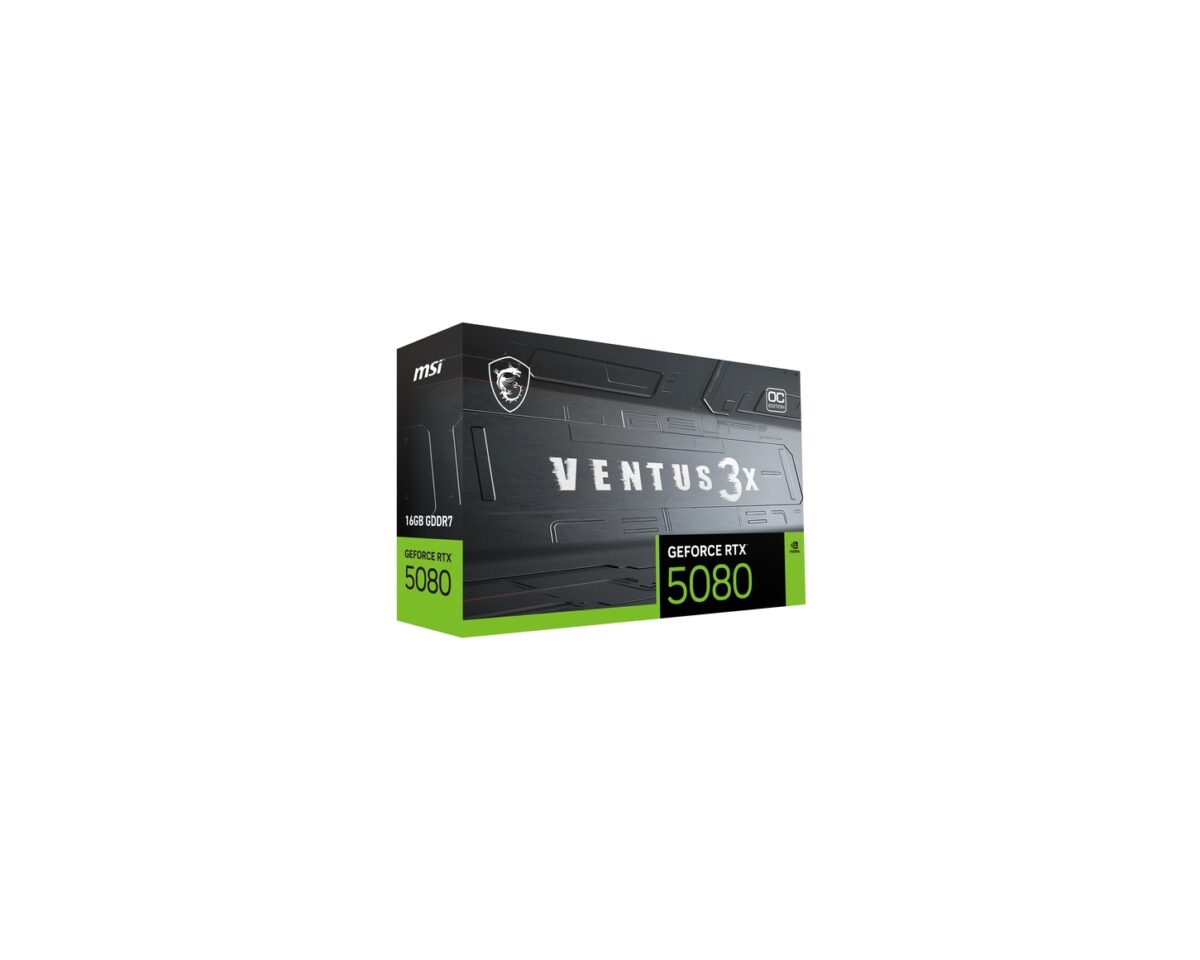 Alternative view of MSI VENTUS GeForce RTX5080 16G 3X OC NVIDIA GeForce RTX 5080 16 GB GDDR7