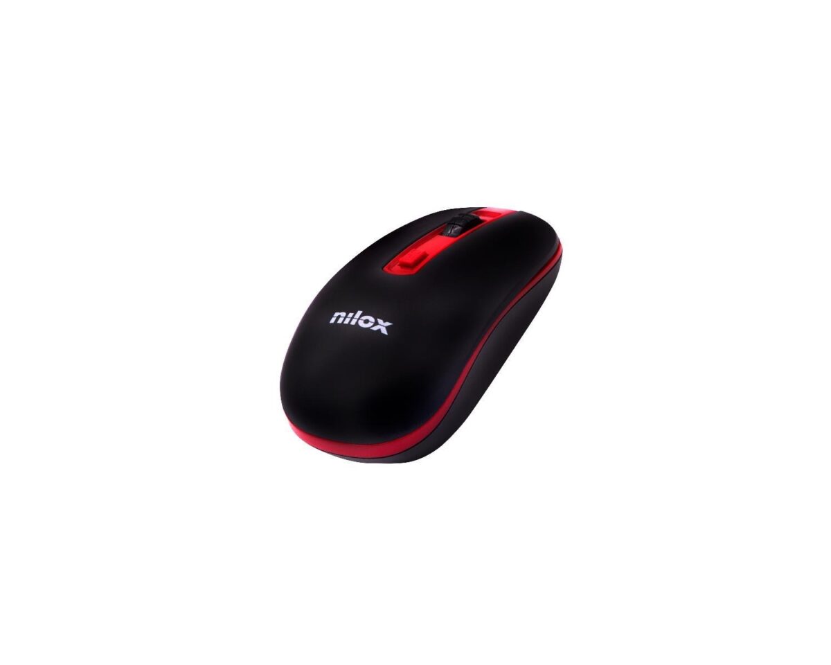 Alternative view of Ratón NILOX Wireless 1000dpi Negro/Rojo (NXMOWI2002)