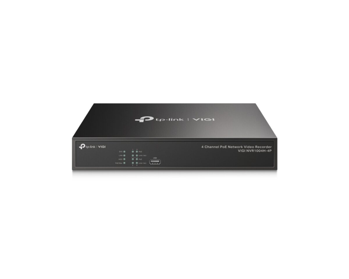 Alternative view of Vídeograbador TP-Link H.265+ 4Ch PoE (VIGI NVR1004H-4P)
